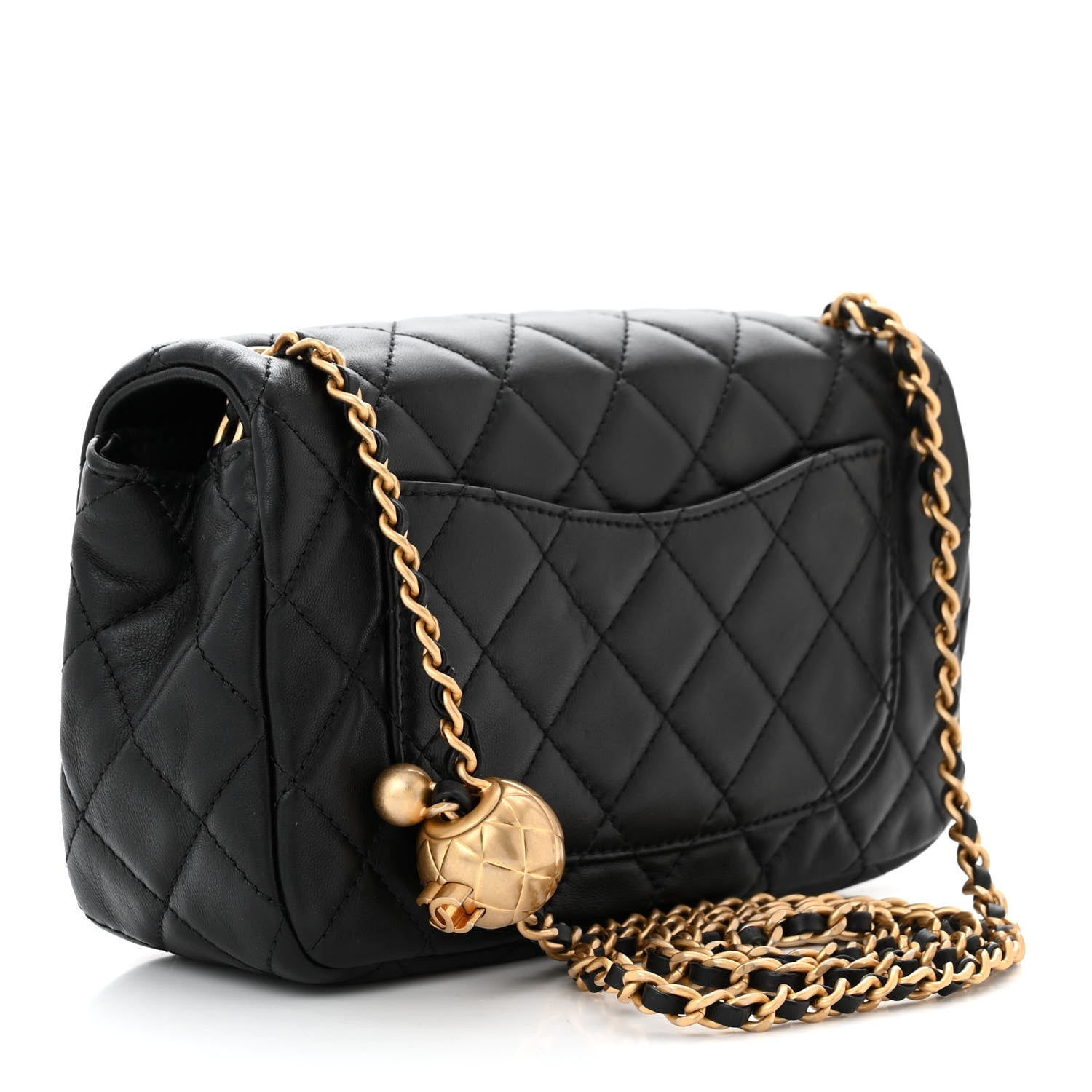 Chanel Lambskin Quilted Mini Rectangular Pearl Crush Flap Black 3 of 11