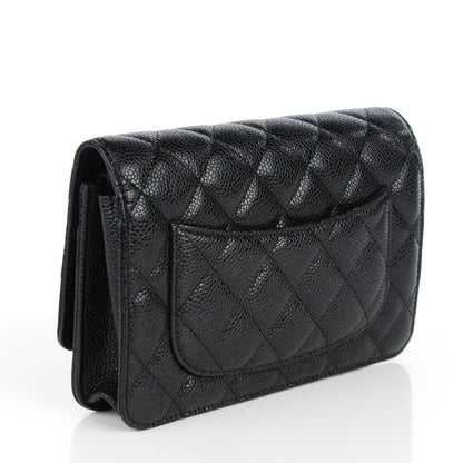 Chanel Caviar Quilted Wallet On Chain WOC Black 3 of 8