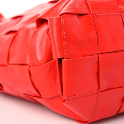 Bottega Veneta Calfskin Maxi Intrecciato Cassette Tote Tomato 8 of 9