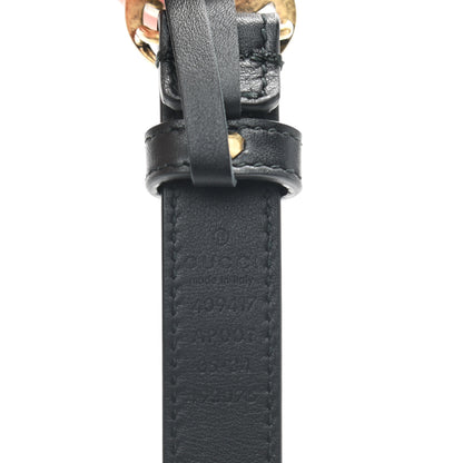 Gucci Calfskin Double G 20mm Belt 85 34 Black 3 of 5