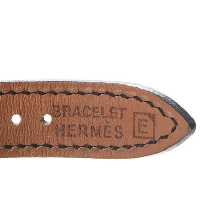 Hermes Stainless Steel Barenia 20mm Kelly Cadena Double Tour Quartz Watch Noir 8 of 9