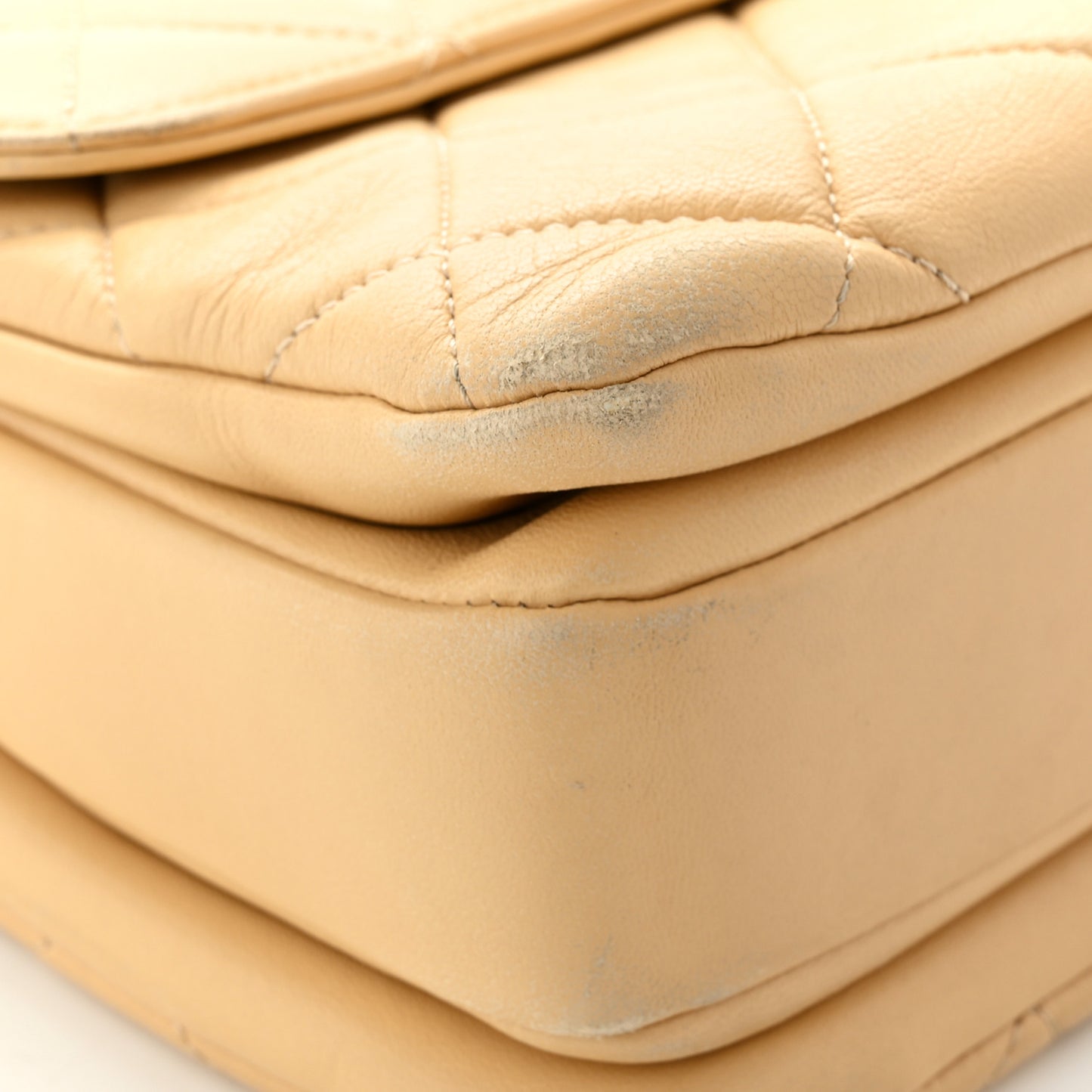 Lambskin Quilted Medium Trendy CC Flap Dual Handle Bag Beige