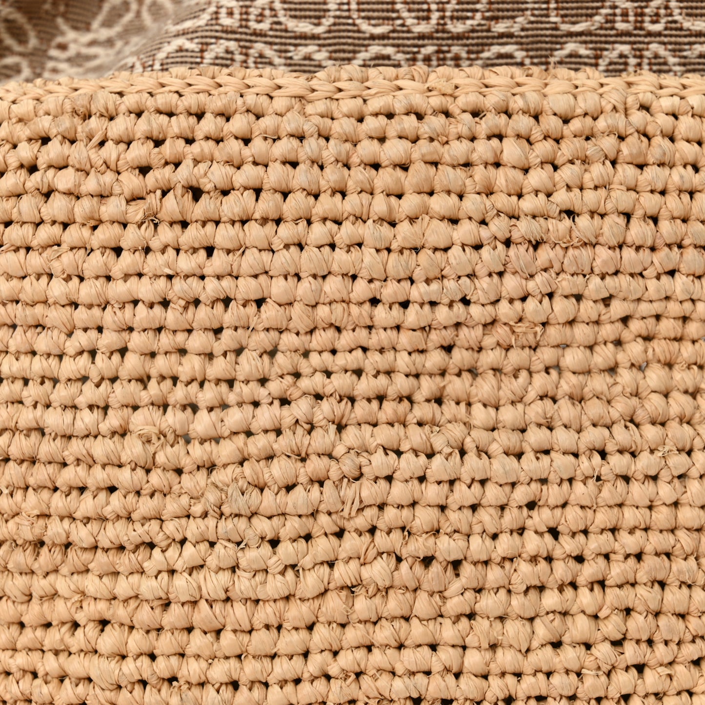 Calfskin Raffia Anagram Paulas Ibiza Pochette Bag Natural Tan