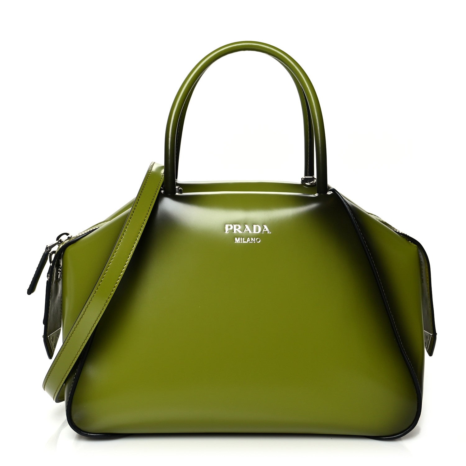 Prada Spazzolato Small Supernova Handbag Edera Sfumato 1 of 11