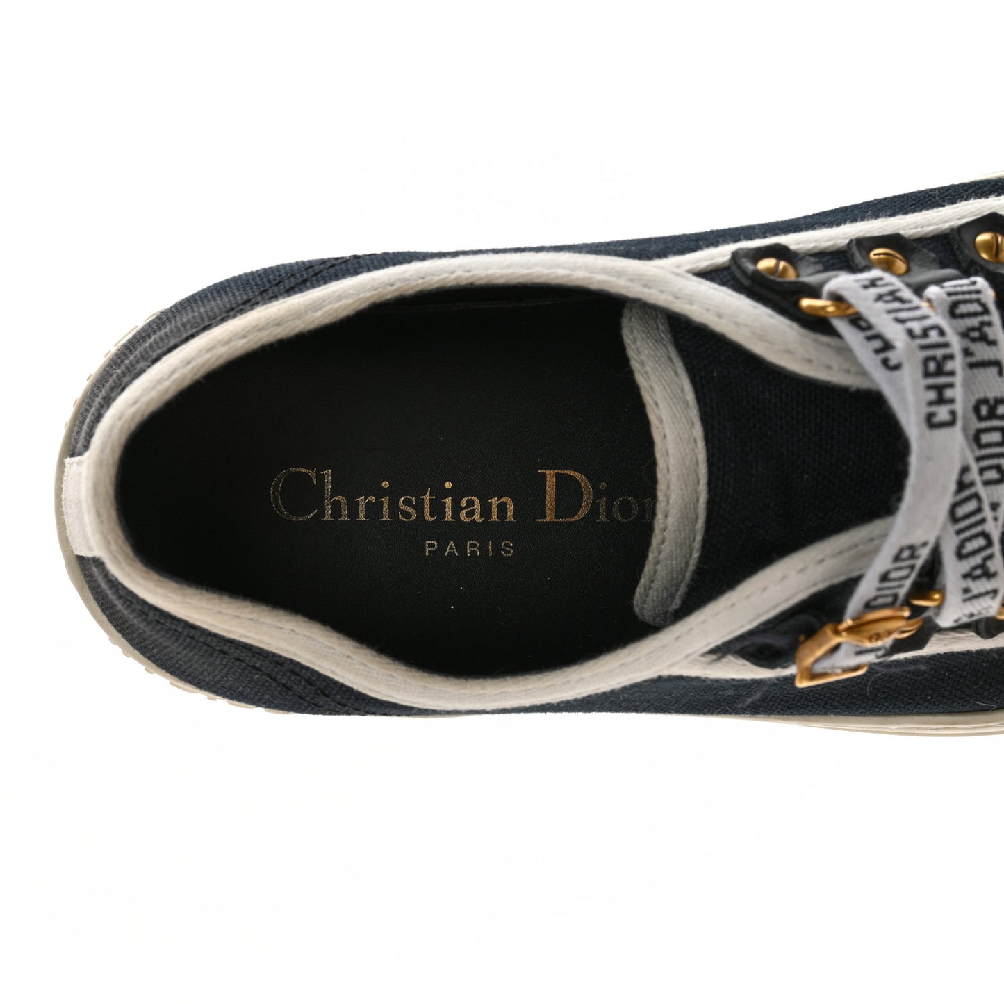 Canvas Dot Walk'N'Dior Low Top Sneakers 35.5 Black