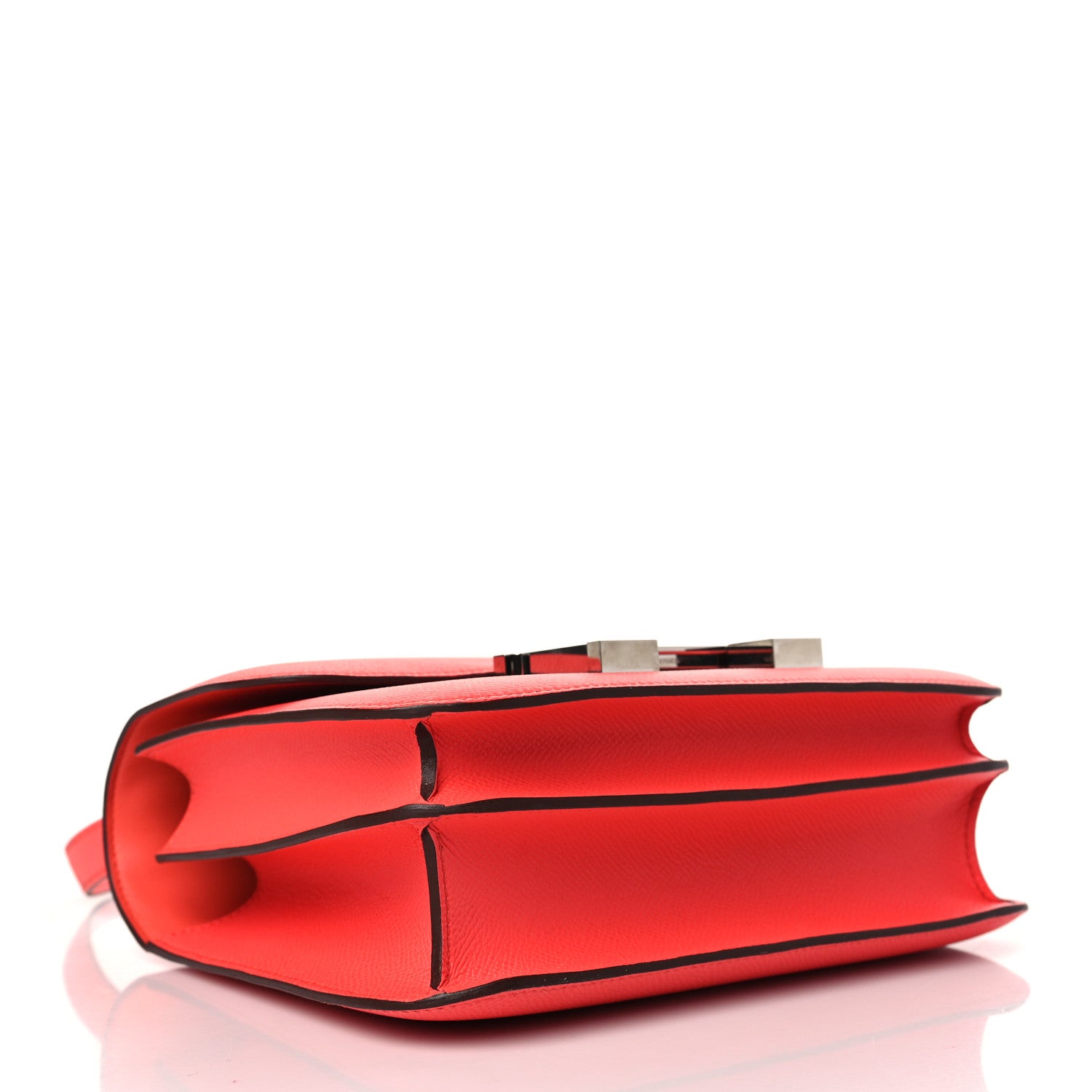 Hermes Epsom Enamel Constance 24 Rose Texas Rouge De Coeur 3 of 9