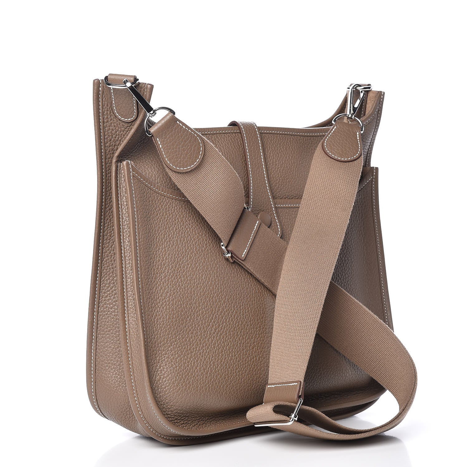 Hermes Taurillon Clemence Evelyne III GM Etoupe 3 of 10