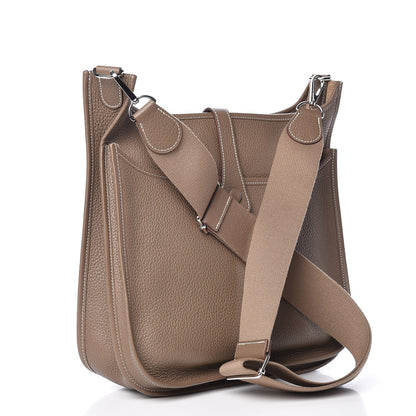 Hermes Taurillon Clemence Evelyne III GM Etoupe 3 of 10