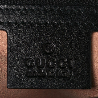Gucci Calfskin Matelasse Small GG Marmont Shoulder Bag Black 6 of 13