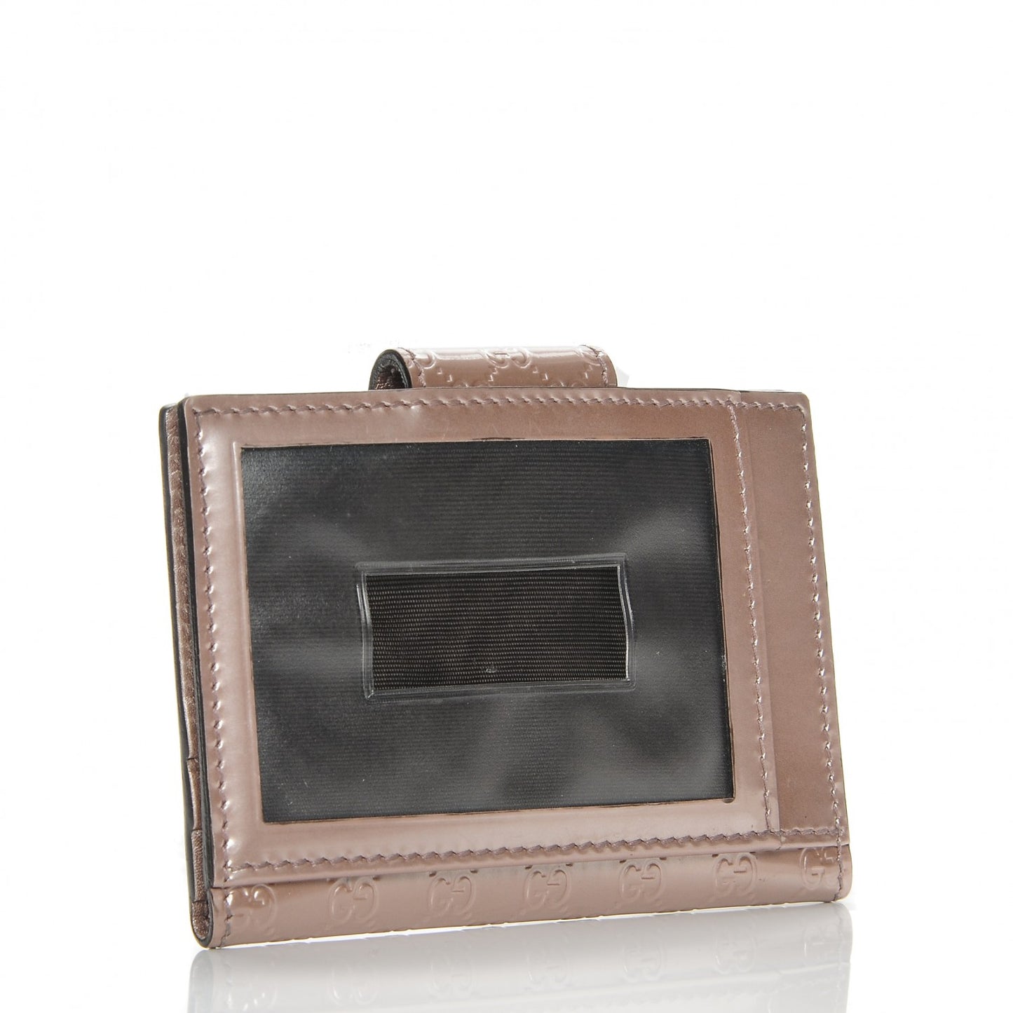 Metallic Microguccissima Heart Travel Wallet Pink