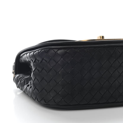 Bottega Veneta Nappa Intrecciato BV Luna Shoulder Bag Black 8 of 9