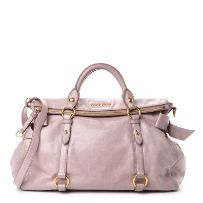 Miu Miu Vitello Lux Large Bow Bag Mughetto 1 of 15