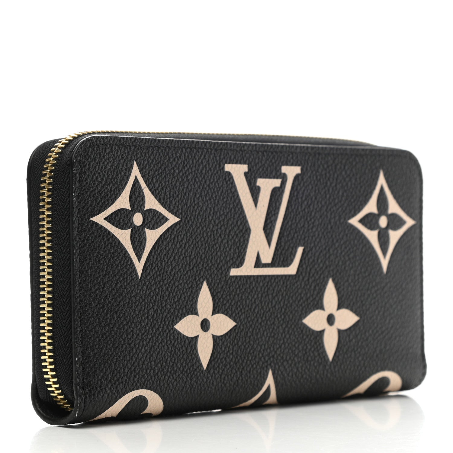 Louis Vuitton Empreinte Monogram Giant Zippy Wallet Black Beige 3 of 7