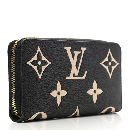 Louis Vuitton Empreinte Monogram Giant Zippy Wallet Black Beige 3 of 7
