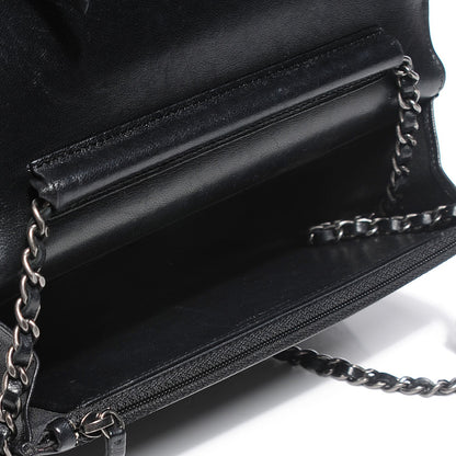 Chanel Lambskin Quilted Boy Wallet On Chain WOC Black 6 of 9