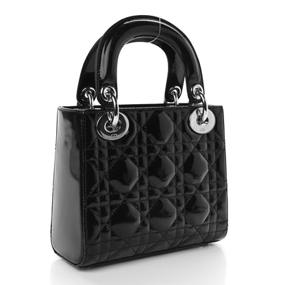 Christian Dior Patent Cannage Mini Lady Dior Black 3 of 9