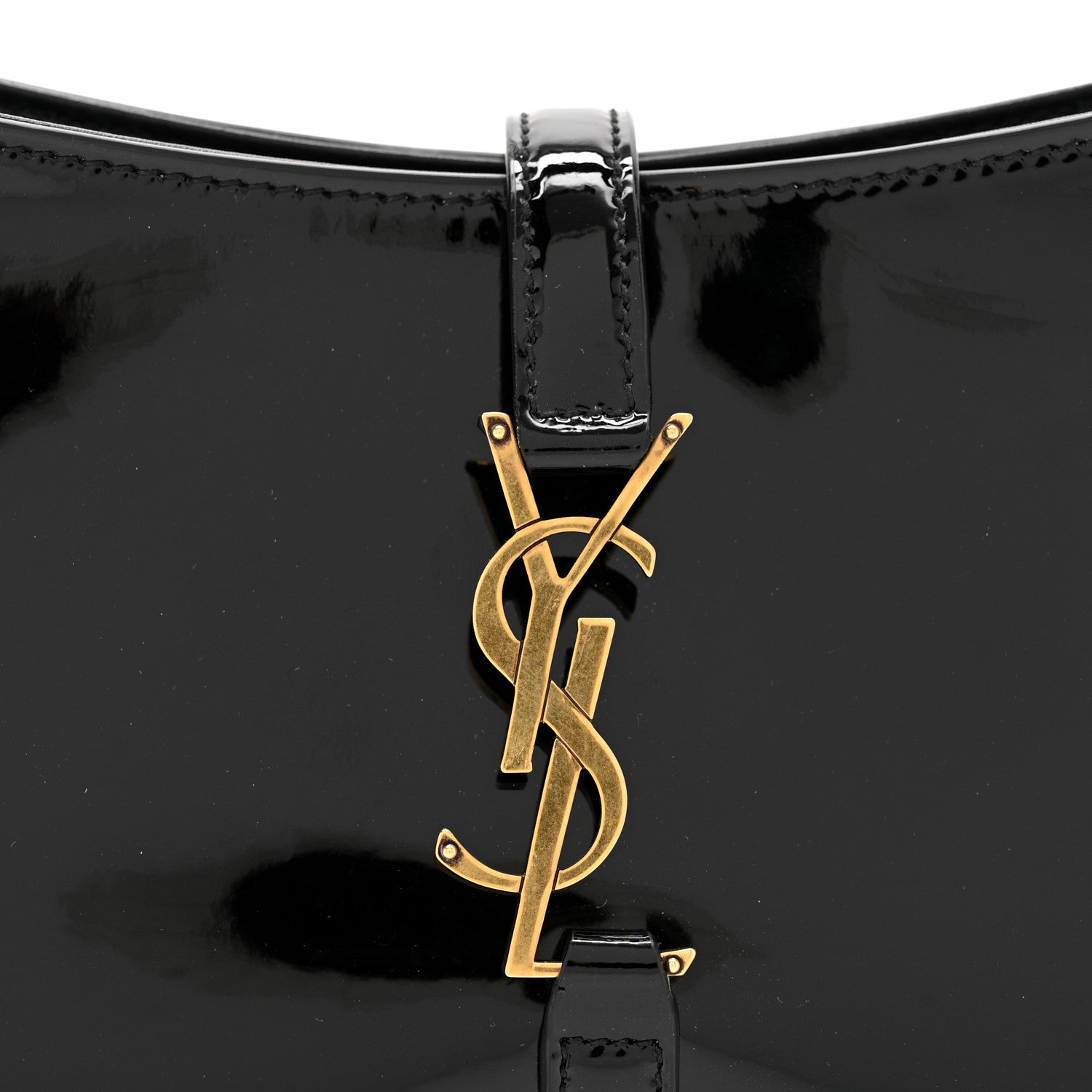 Saint Laurent Patent Le 5 A 7 Hobo Black 12 of 15