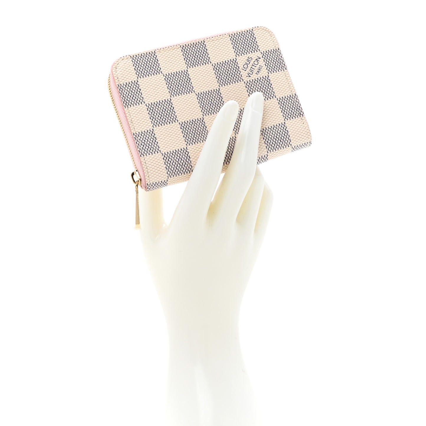 Damier Azur Zippy Coin Purse Rose Ballerine