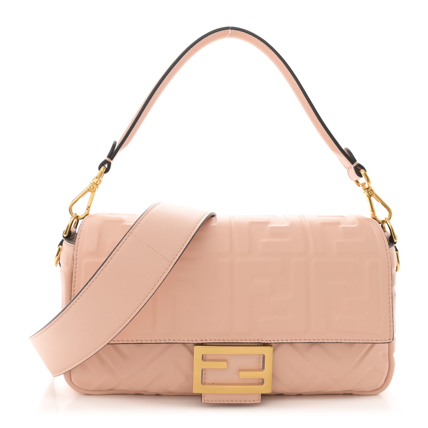 Nappa FF 1974 Embossed Baguette Rosa Quarzo