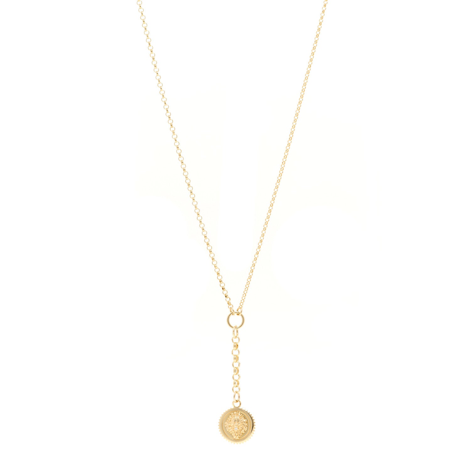 Foundrae 18K Yellow Gold Diamond Small Strength Mixed Belcher Chain Necklace 1 of 5