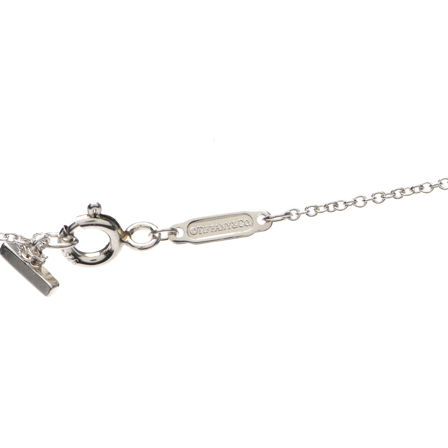 Tiffany Sterling Silver Small T Smile Pendant Necklace 4 of 6