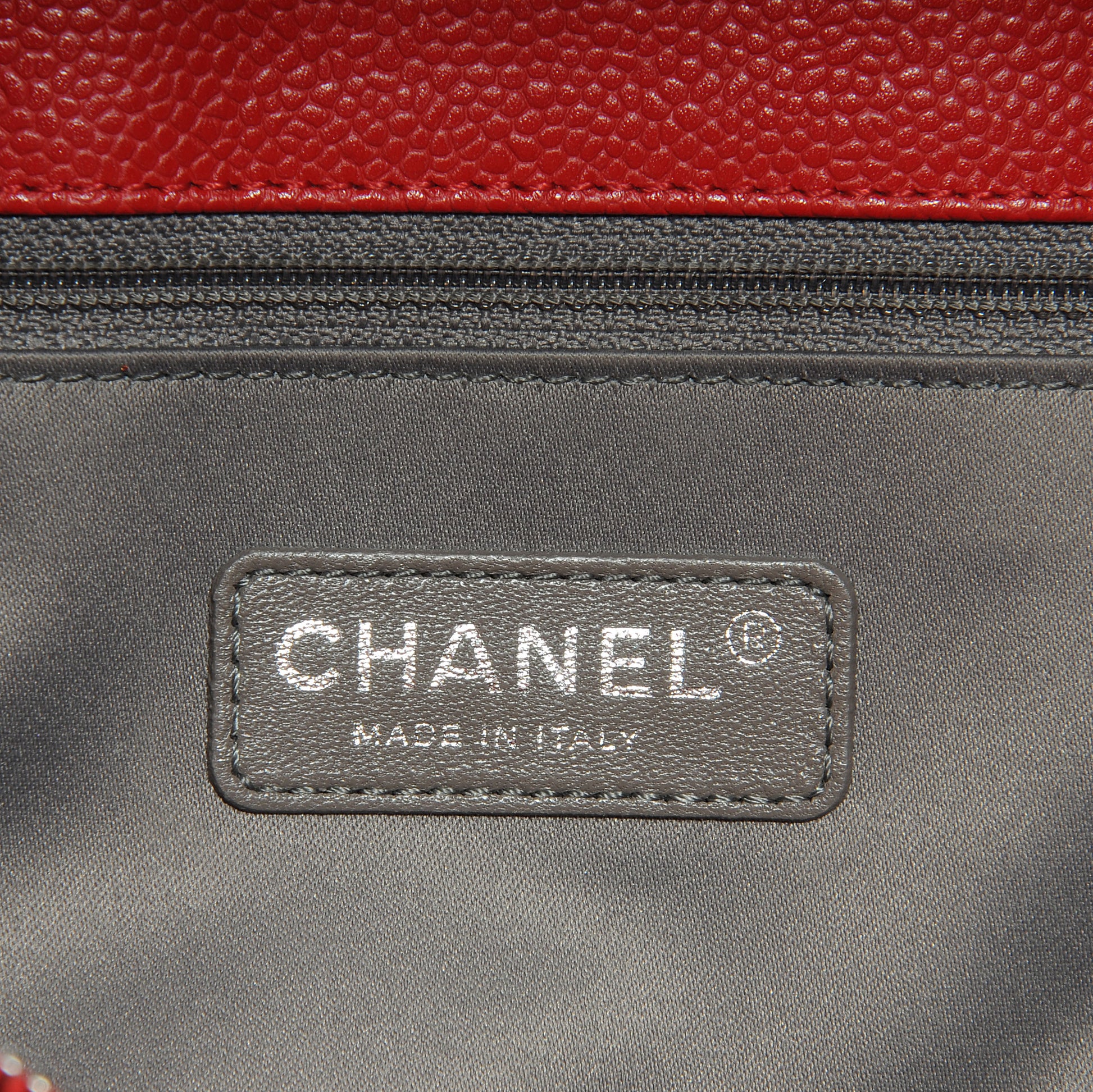 Chanel Caviar Grand Shopping Tote GST Red 7 of 8