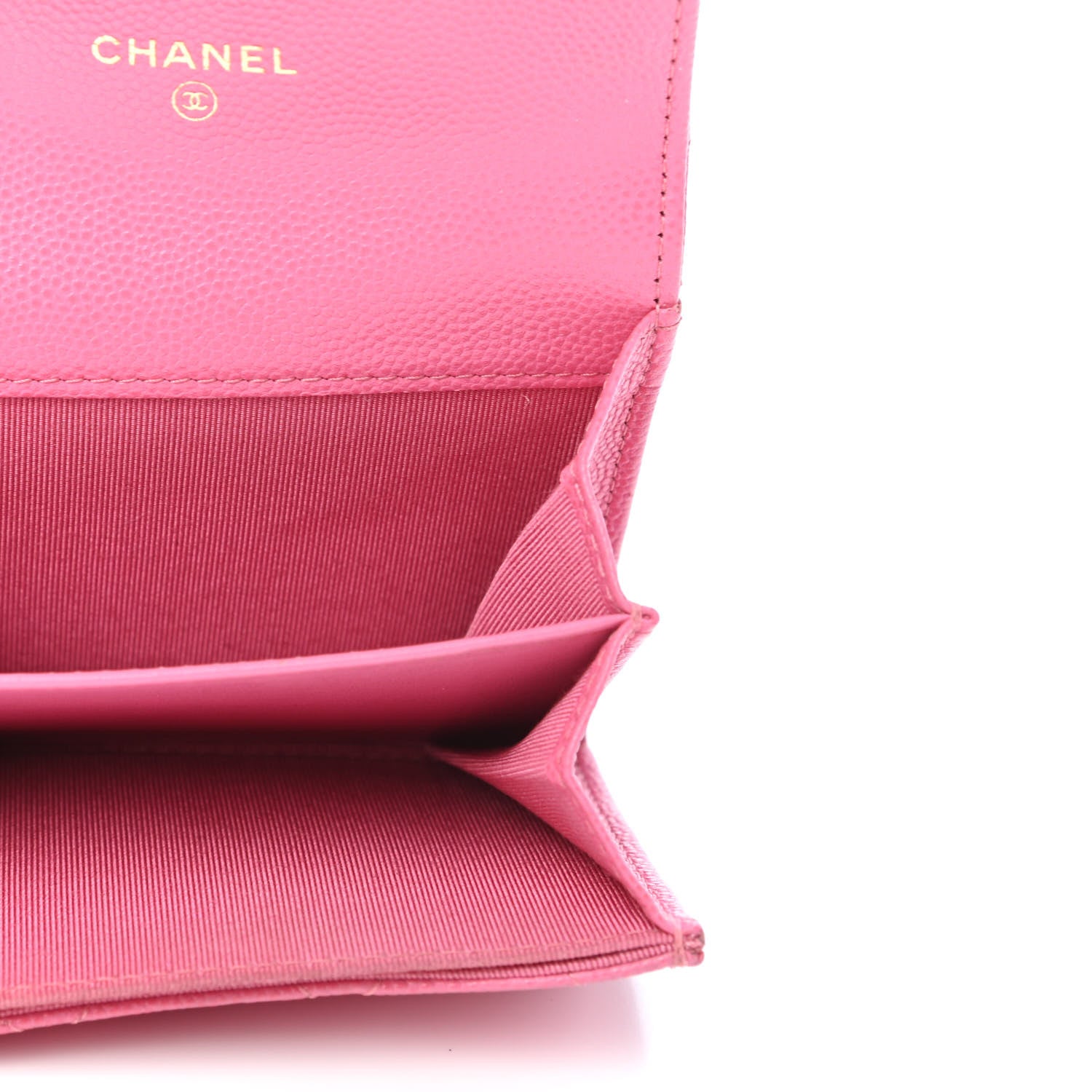 Chanel Caviar Quilted Flap Card Holder Pink 3 of 4