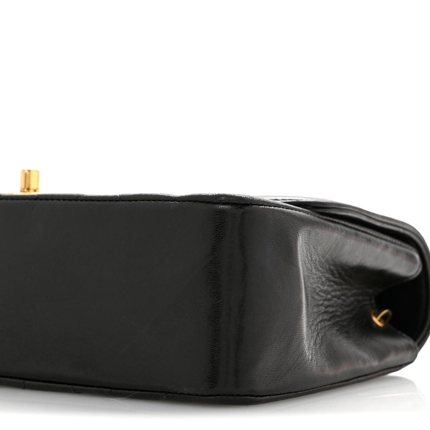 Lambskin Quilted Medium Single Flap Black