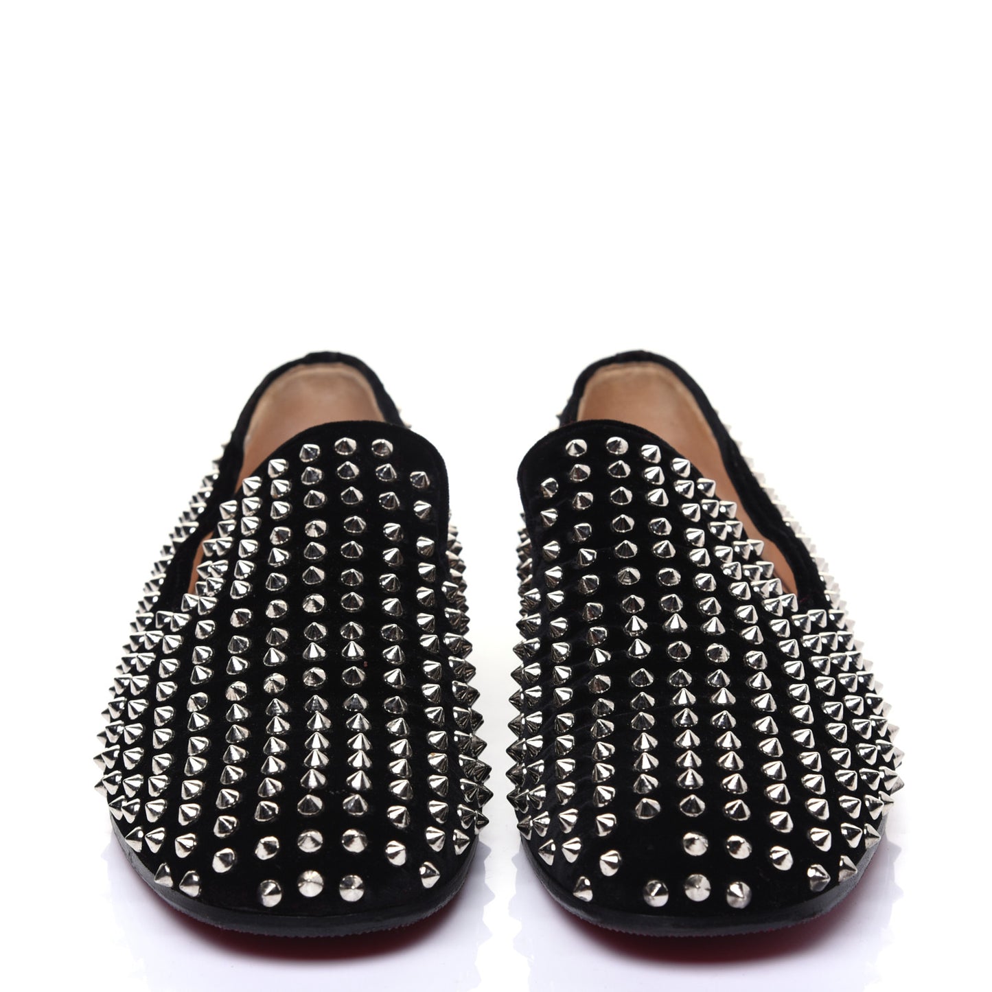 Velvet Mens Rollerboy Spikes Flat Loafers 43.5 Black