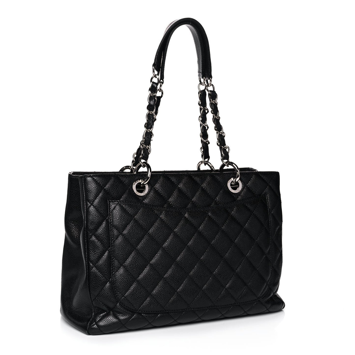Caviar Quilted Grand Shopping Tote GST Black