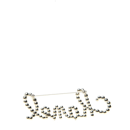 Chanel Metal Glass Swirling Pearls Brooch Pin Gold 3 of 5