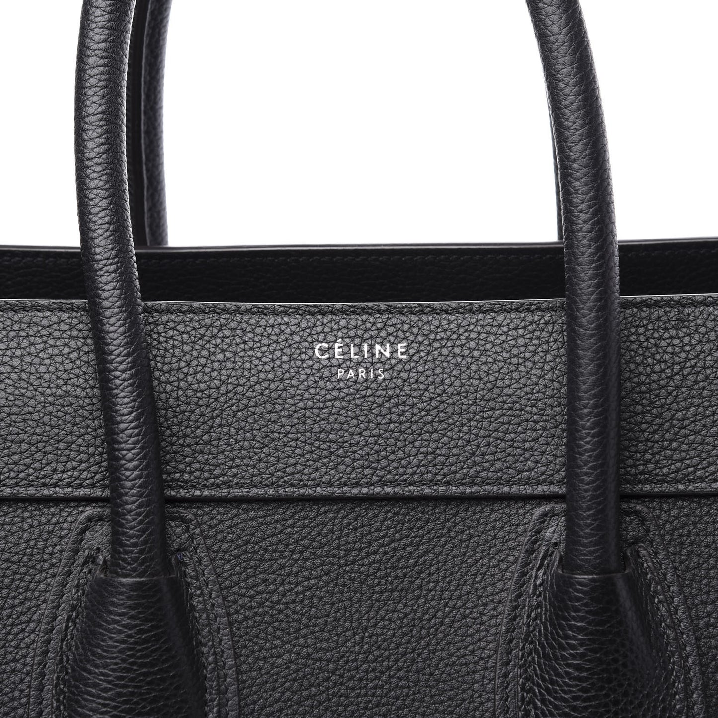Drummed Calfskin Mini Luggage Black