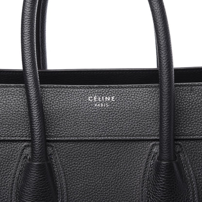 Celine Drummed Calfskin Mini Luggage Black 9 of 9