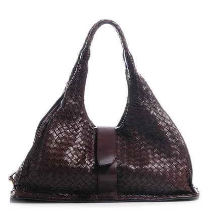 Bottega Veneta Nappa Intrecciato Shoulder Bag Ebano 1 of 8