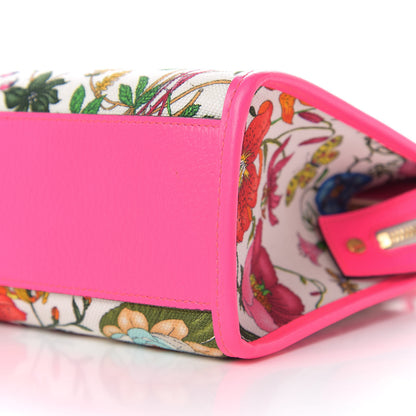 Gucci Canvas Medium Flora Tote Fuchsia 8 of 9
