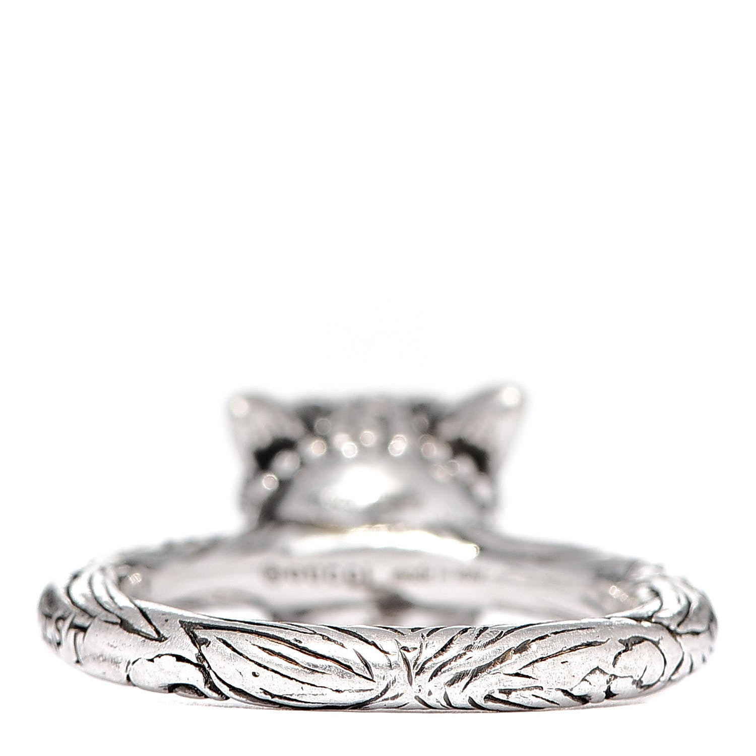 Gucci Sterling Silver Anger Forest Wolf Head Ring 57 8 4 of 6