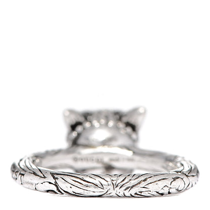 Gucci Sterling Silver Anger Forest Wolf Head Ring 57 8 4 of 6