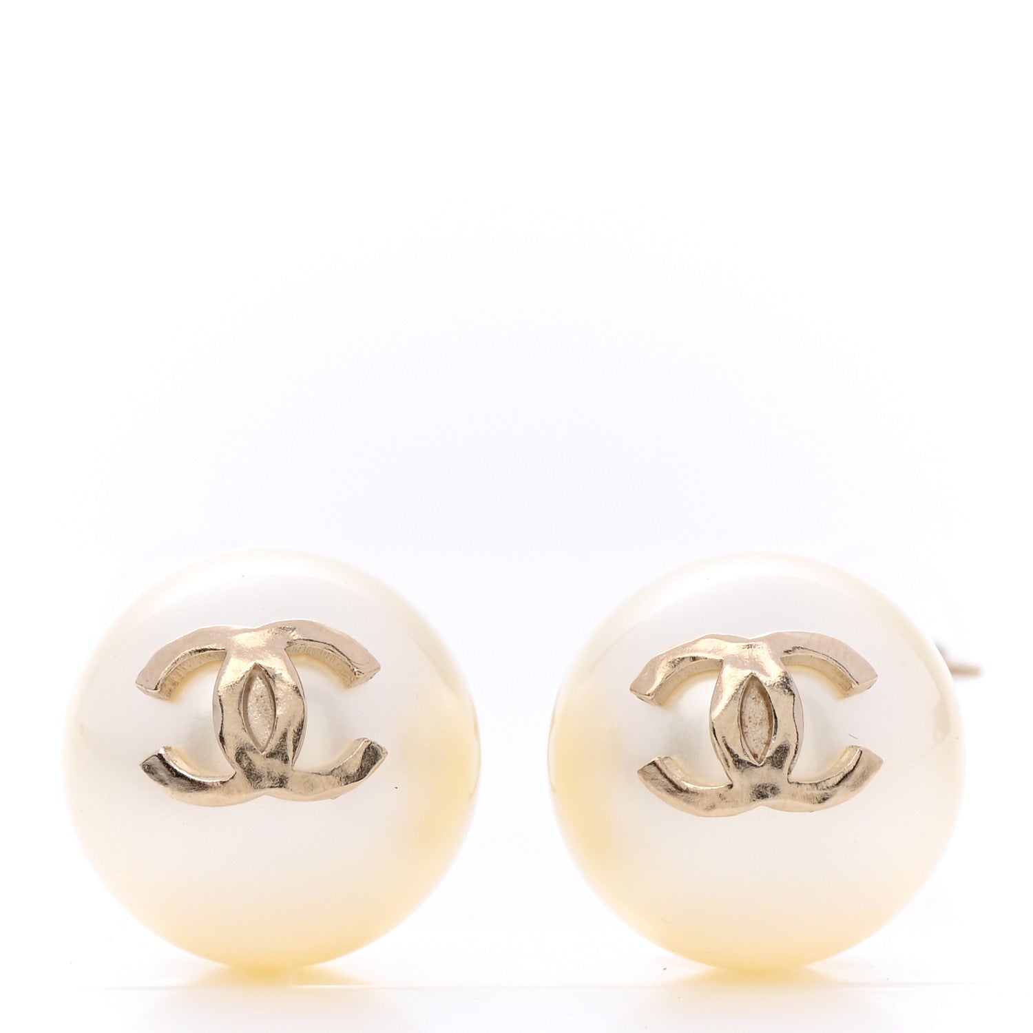 Chanel Pearl CC Chain Drop Earrings Gold 4 of 5