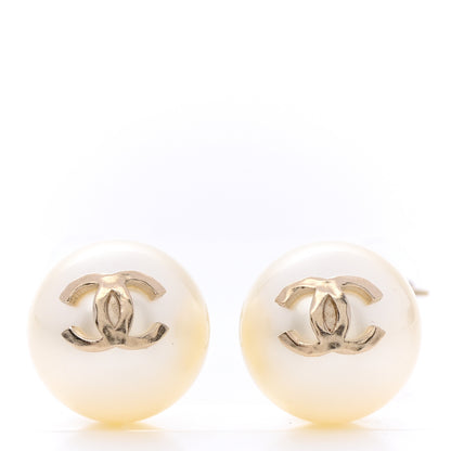 Chanel Pearl CC Chain Drop Earrings Gold 4 of 5