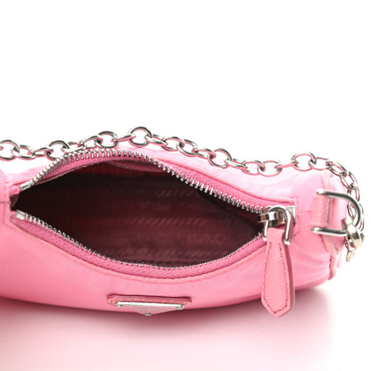 Prada Tessuto Nylon Saffiano Mini Re-Edition 2000 Shoulder Bag Begonia 5 of 9