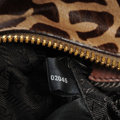 Prada Calf Hair Giraffe Print Tote Sabbia Moro 10 of 16