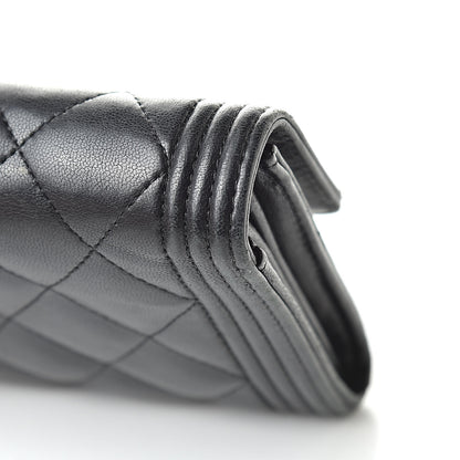 Chanel Lambskin Quilted Boy Flap Wallet Black 19 of 20