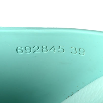 Gucci Soft Rubber Womens Interlocking G Platform 42mm Slide Sandals 39 Bright Aqua 6 of 8