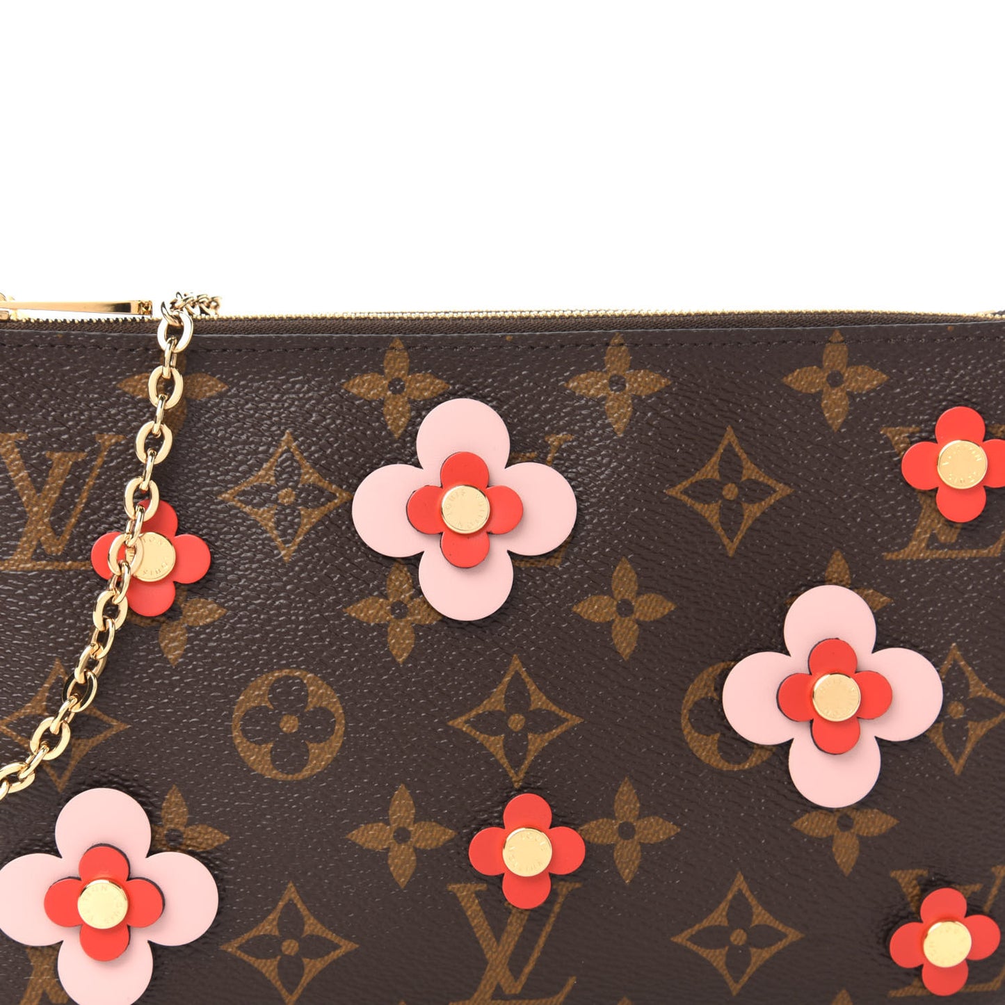 Monogram Blooming Flowers Double Zip Pochette