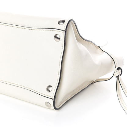 Prada Glace Calf Studded Twin Pocket Tote White 9 of 9