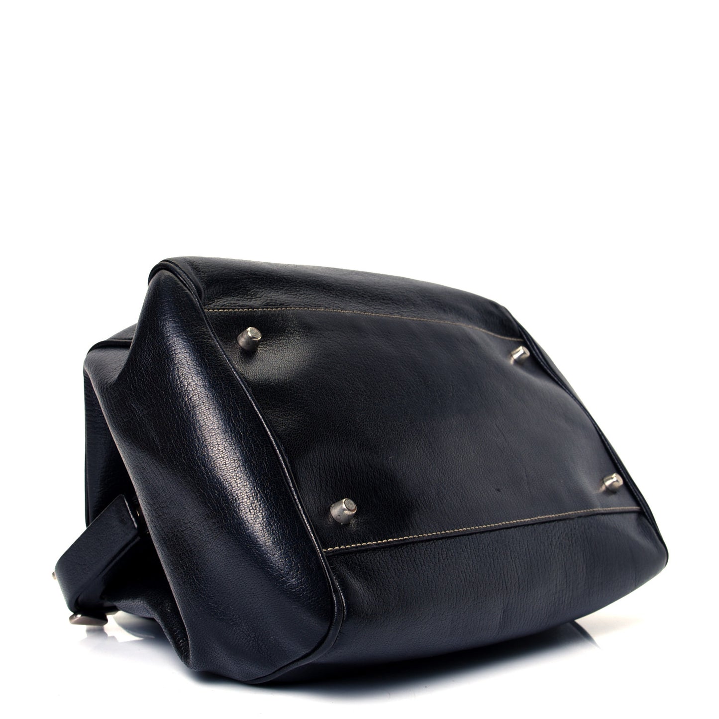 Goatskin Cerniera Doctor Bag Black