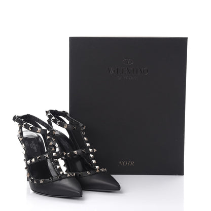 Valentino Garavani Nappa Rockstud Ankle Strap Pumps 36.5 Black 10 of 10