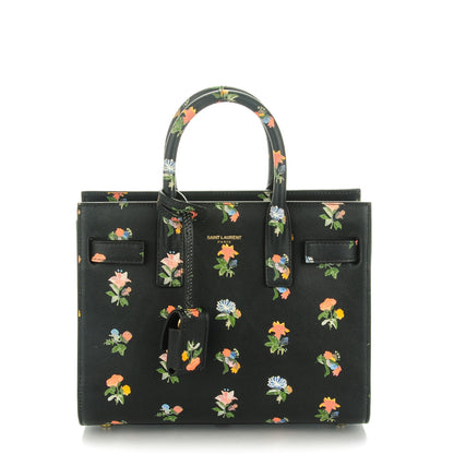 Saint Laurent Calfskin Prairie Printed Nano Sac De Jour Black 1 of 7