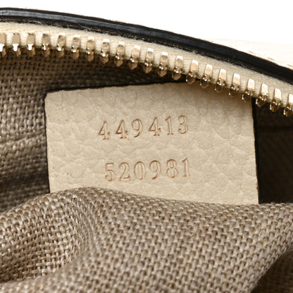 Gucci Monogram Dollar Calfskin Mini Bree Messenger Bag Beige Ebony Avoire 7 of 10