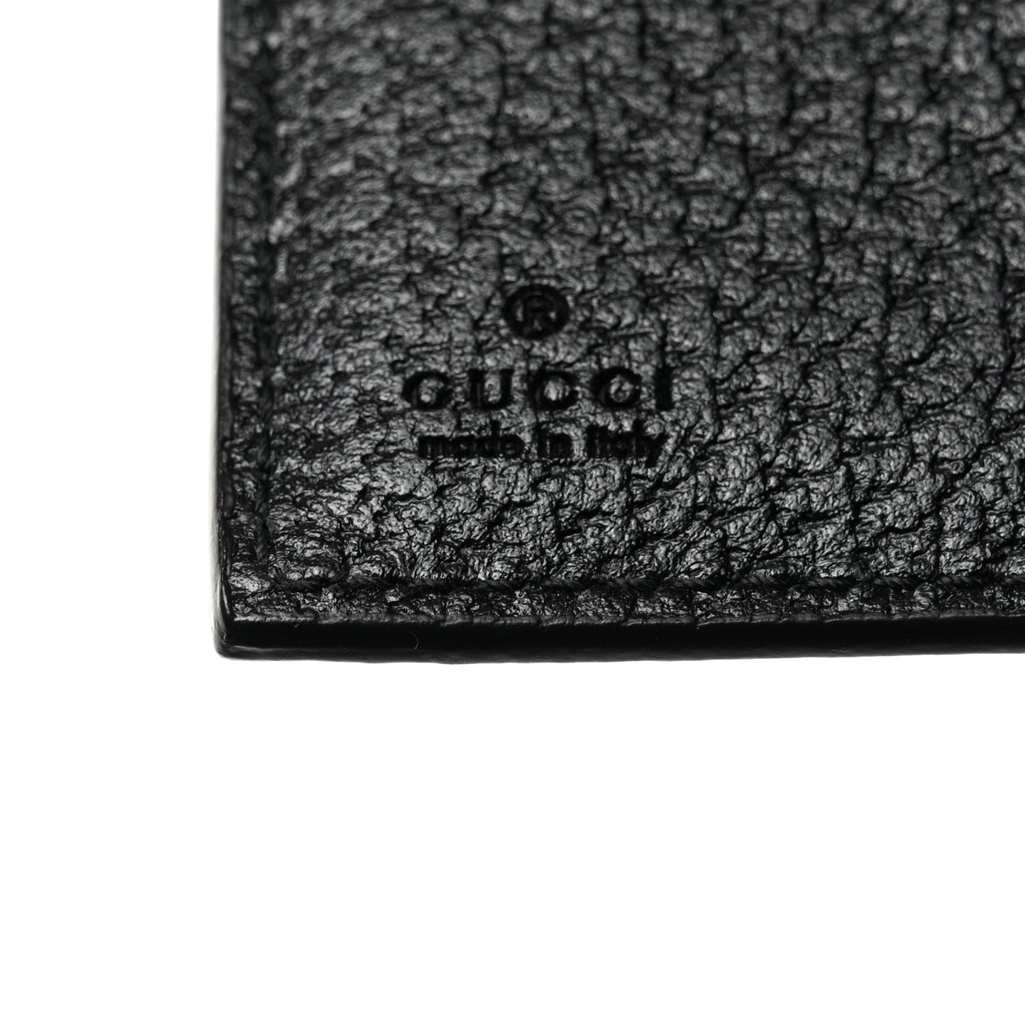 Calfskin Boar Effect GG Marmont Card Case Black